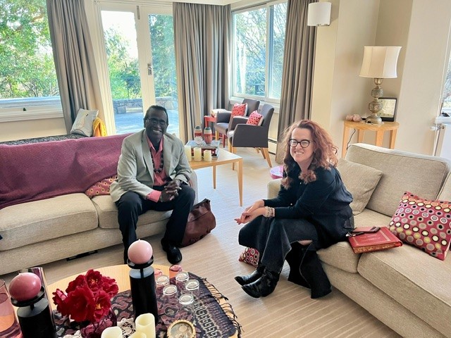 Prof Aqorau meeting with ANU Vice-Chancellor 3.jpg Professor Transform Aqorau meeting with ANU Vice-Chancellor and President Professor Genevieve Bell