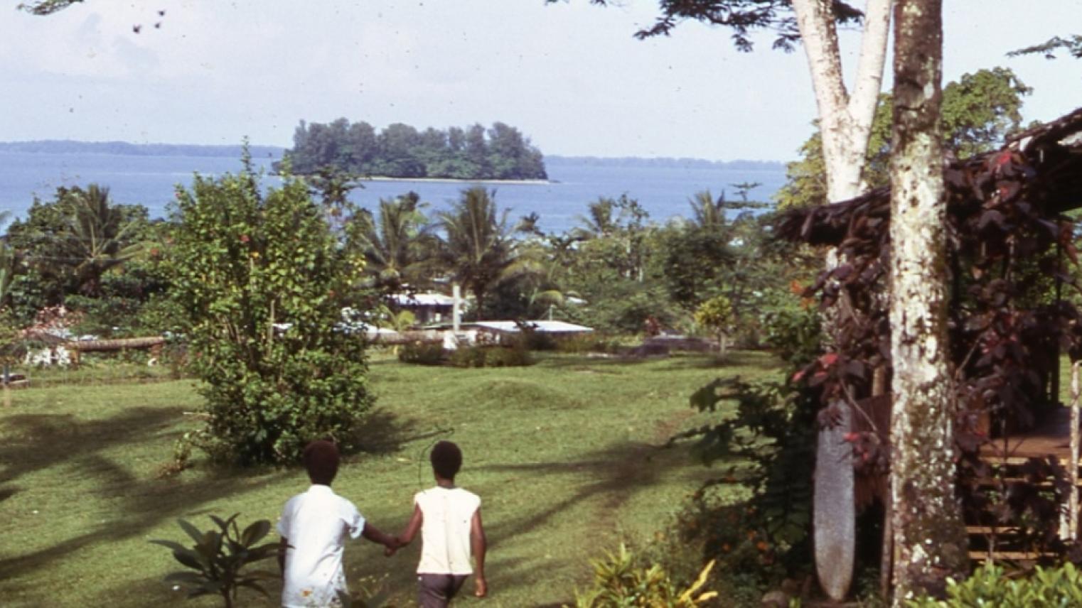 Museum, cemetery, etc. at Manus High School’, c. 21 Sep 1973. Photographer Bill Gammage. PMB PHOTO 46-0696 Museum, cemetery, etc. at Manus High School’, c. 21 Sep 1973. Photographer Bill Gammage. PMB PHOTO 46-0696